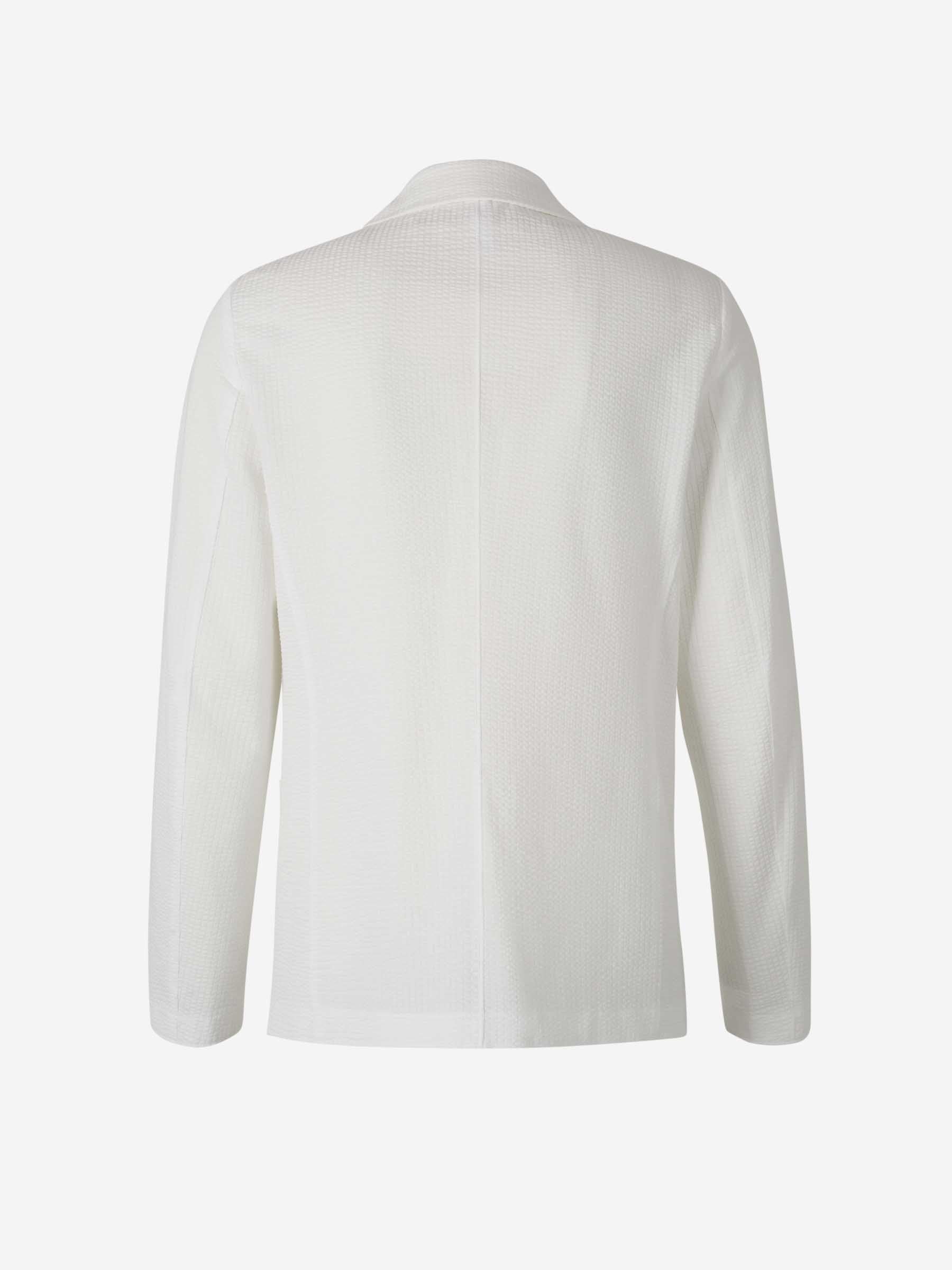 Harris Wharf Hombre Barcelona Americana Texturizada Algodón color Blanco sku 302-003569 02 - Foto 2