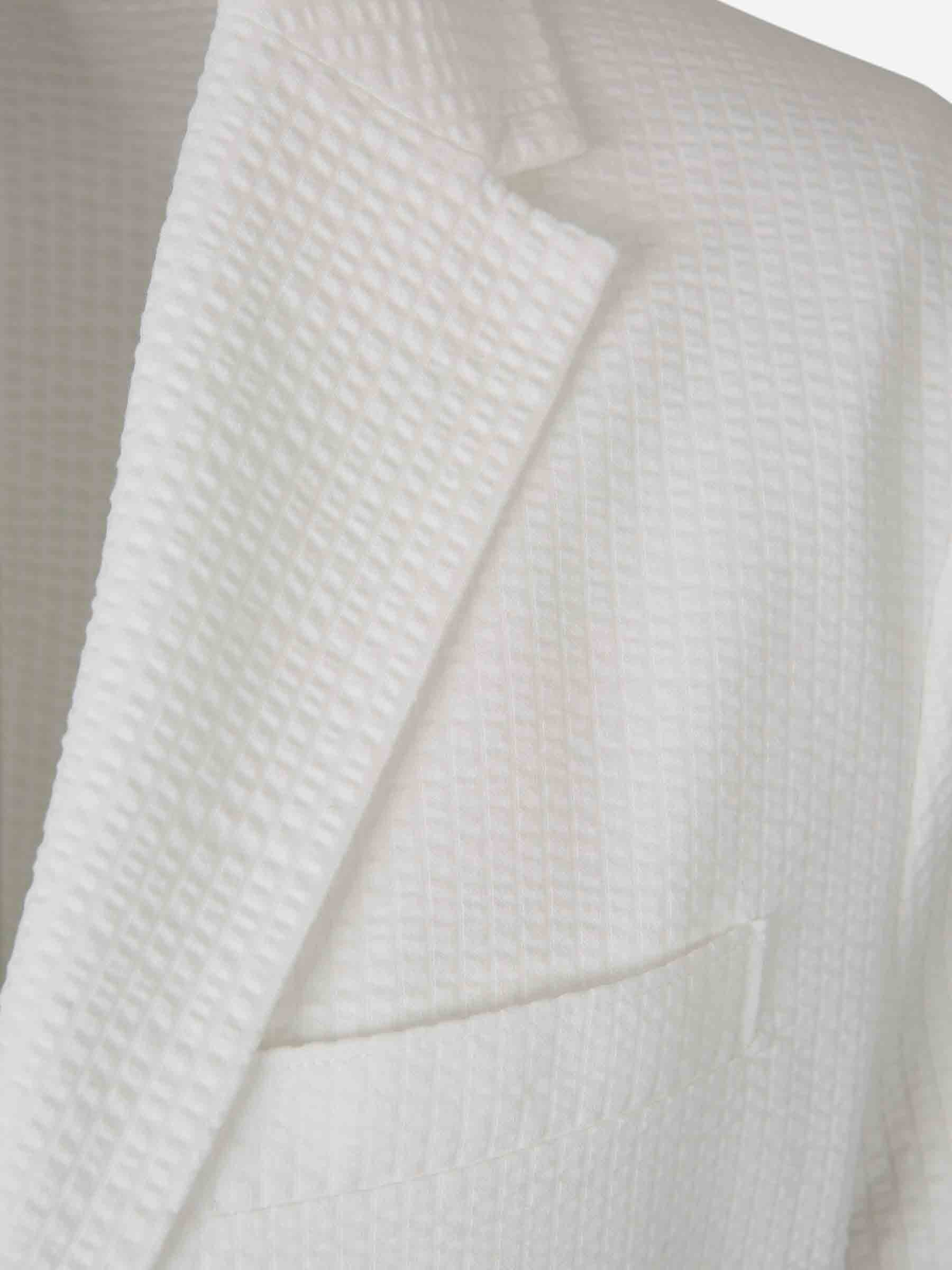 Harris Wharf Hombre Barcelona Americana Texturizada Algodón color Blanco sku 302-003569 02 - Foto 3