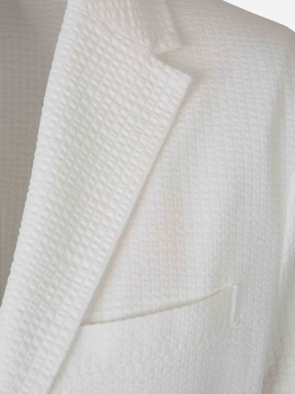 Harris Wharf Hombre Barcelona Americana Texturizada Algodón color Blanco sku 302-003569 02 - Foto 3