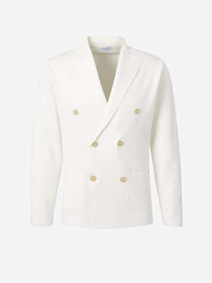 Outlet online Santa Eulalia Hombre Americana Tricot Cruzada color Blanco sku 302-003579 01 - Foto 1