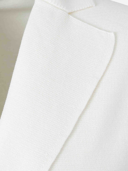 Outlet online Santa Eulalia Hombre Americana Tricot Cruzada color Blanco sku 302-003579 01 - Foto 4