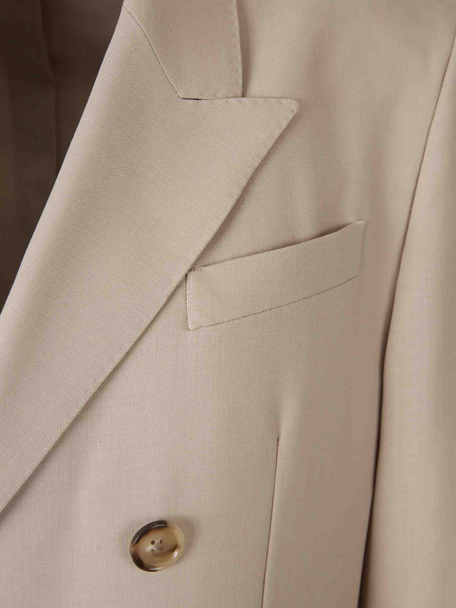 Outlet online Ami Paris Hombre Americana Cruzada Lana color Beige sku 302-003601 01 - Foto 3