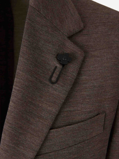 Lardini Hombre Barcelona Americana Recta Lana color Marrón Oscuro sku 302-003608 02 - Foto 3