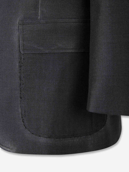 Outlet online Maison Margiela Hombre Americana Recta Work-in-Progress color Azul Noche sku 302-003617 01 - Foto 4