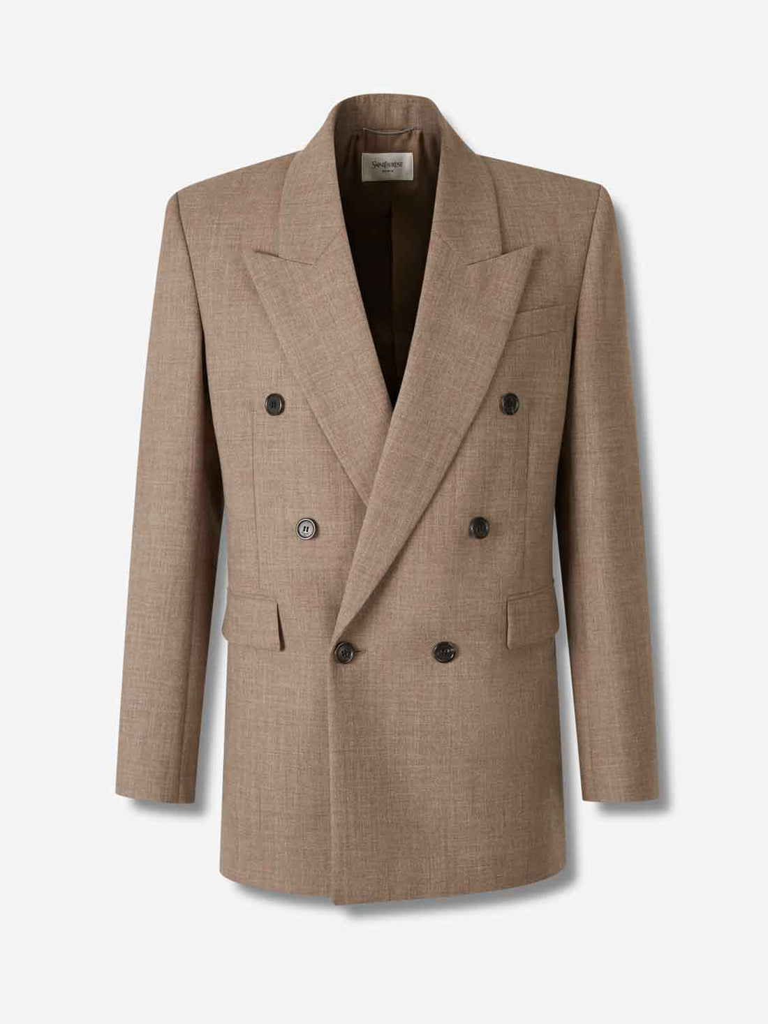 Outlet online Saint Laurent Hombre Americana Cruzada Lana color Beige sku 302-003621 01 - Foto 1