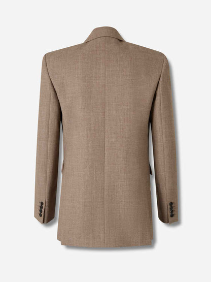 Outlet online Saint Laurent Hombre Americana Cruzada Lana color Beige sku 302-003621 01 - Foto 2