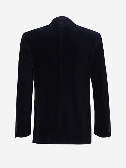 Outlet online Canali Hombre Americana Terciopelo color Azul Marino sku 302-003642 01 - Foto 2