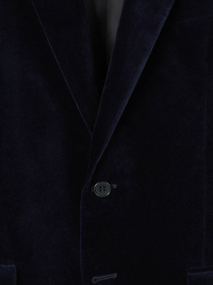 Outlet online Canali Hombre Americana Terciopelo color Azul Marino sku 302-003642 01 - Foto 3