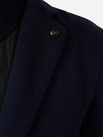 Outlet online Gran Sasso Hombre Americana Punto Lana color Azul Noche sku 302-003645 01 - Foto 4
