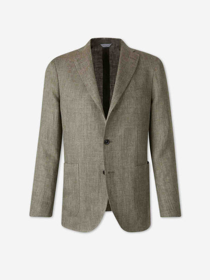 Boglioli Hombre Barcelona Americana Lino K color Verde Militar sku 302-003681 01 - Foto 1
