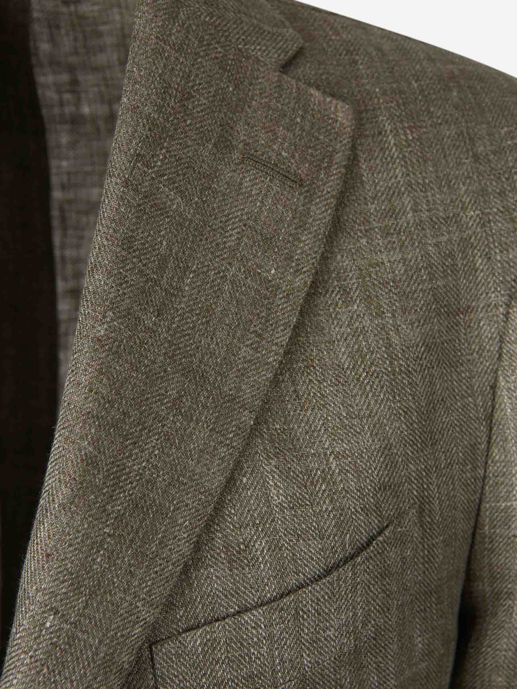 Boglioli Hombre Barcelona Americana Lino K color Verde Militar sku 302-003681 01 - Foto 3