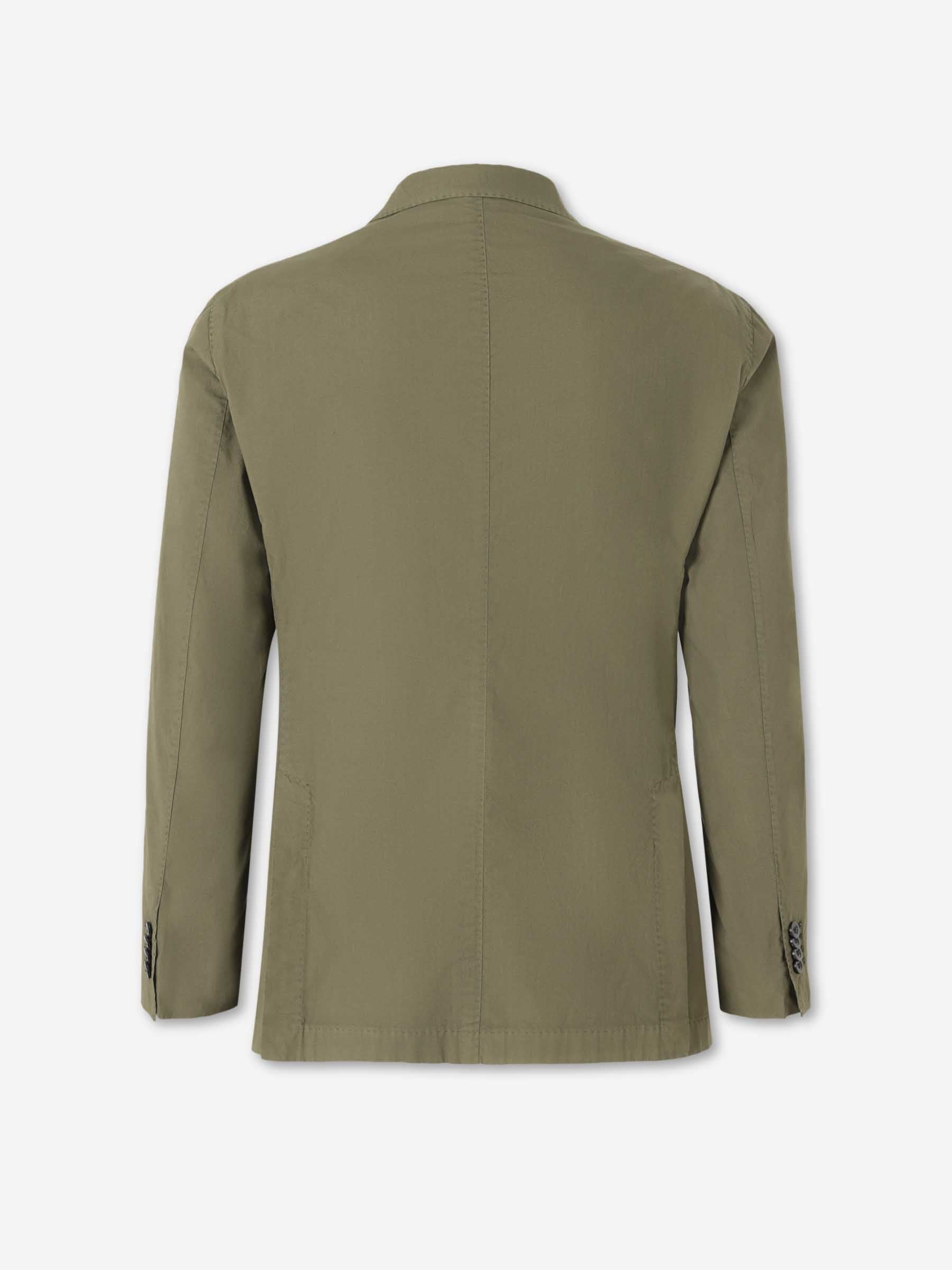 Boglioli Hombre Barcelona Americana Recta Algodón color Verde Militar sku 302-003685 02 - Foto 2