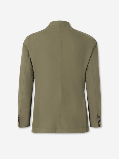 Boglioli Hombre Barcelona Americana Recta Algodón color Verde Militar sku 302-003685 02 - Foto 2