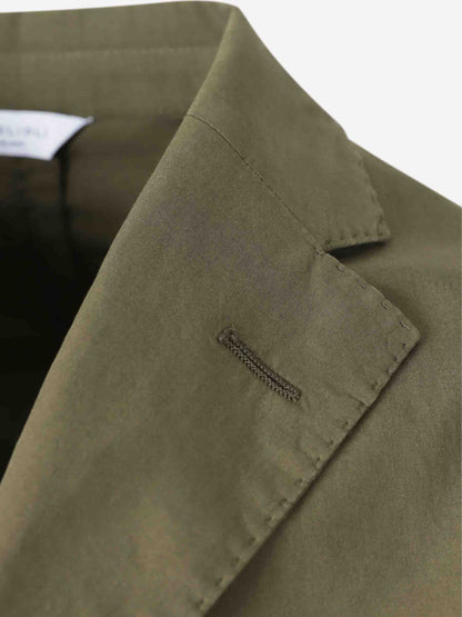 Boglioli Hombre Barcelona Americana Recta Algodón color Verde Militar sku 302-003685 02 - Foto 3