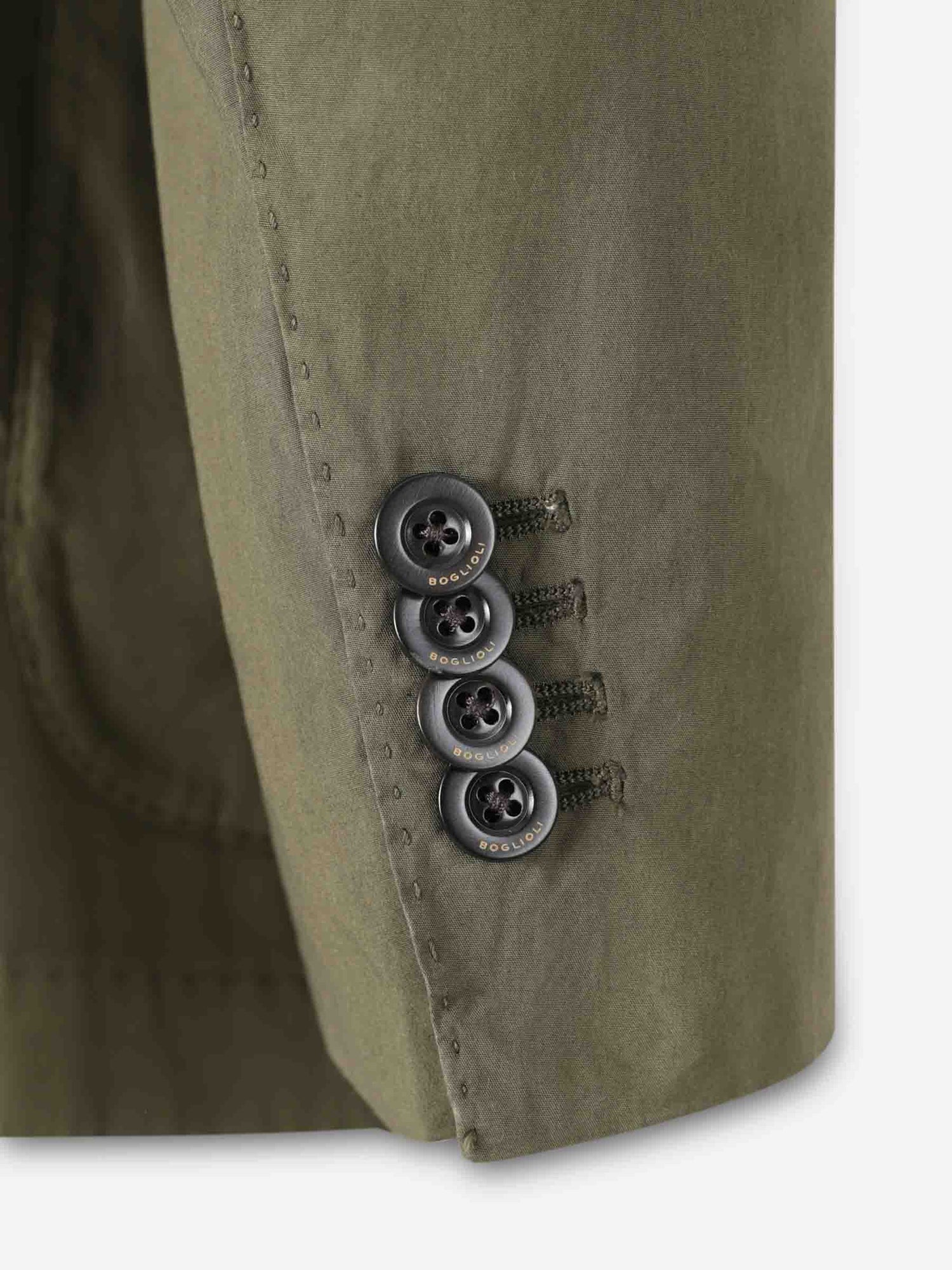 Boglioli Hombre Barcelona Americana Recta Algodón color Verde Militar sku 302-003685 02 - Foto 4