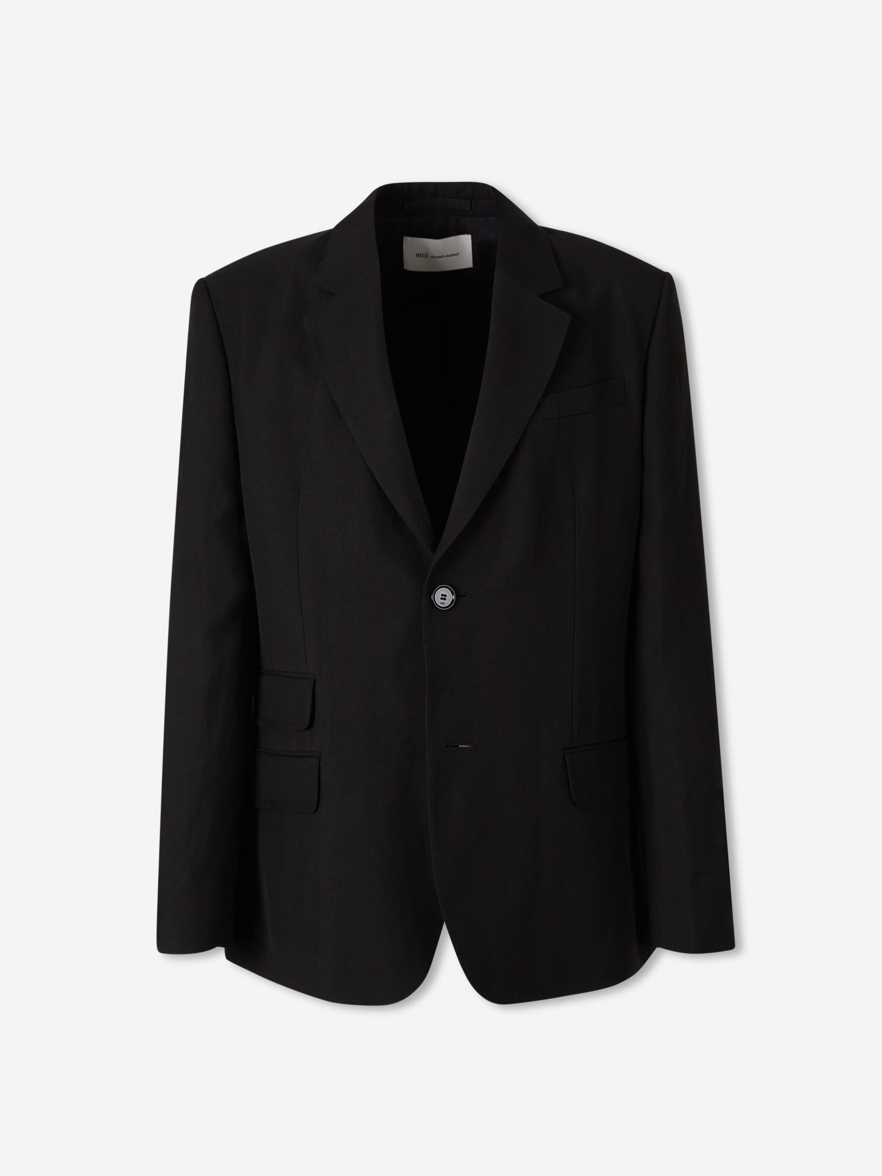 Ami Paris Hombre Barcelona Americana Recta Lisa color Negro sku 302-003693 01 - Foto 1