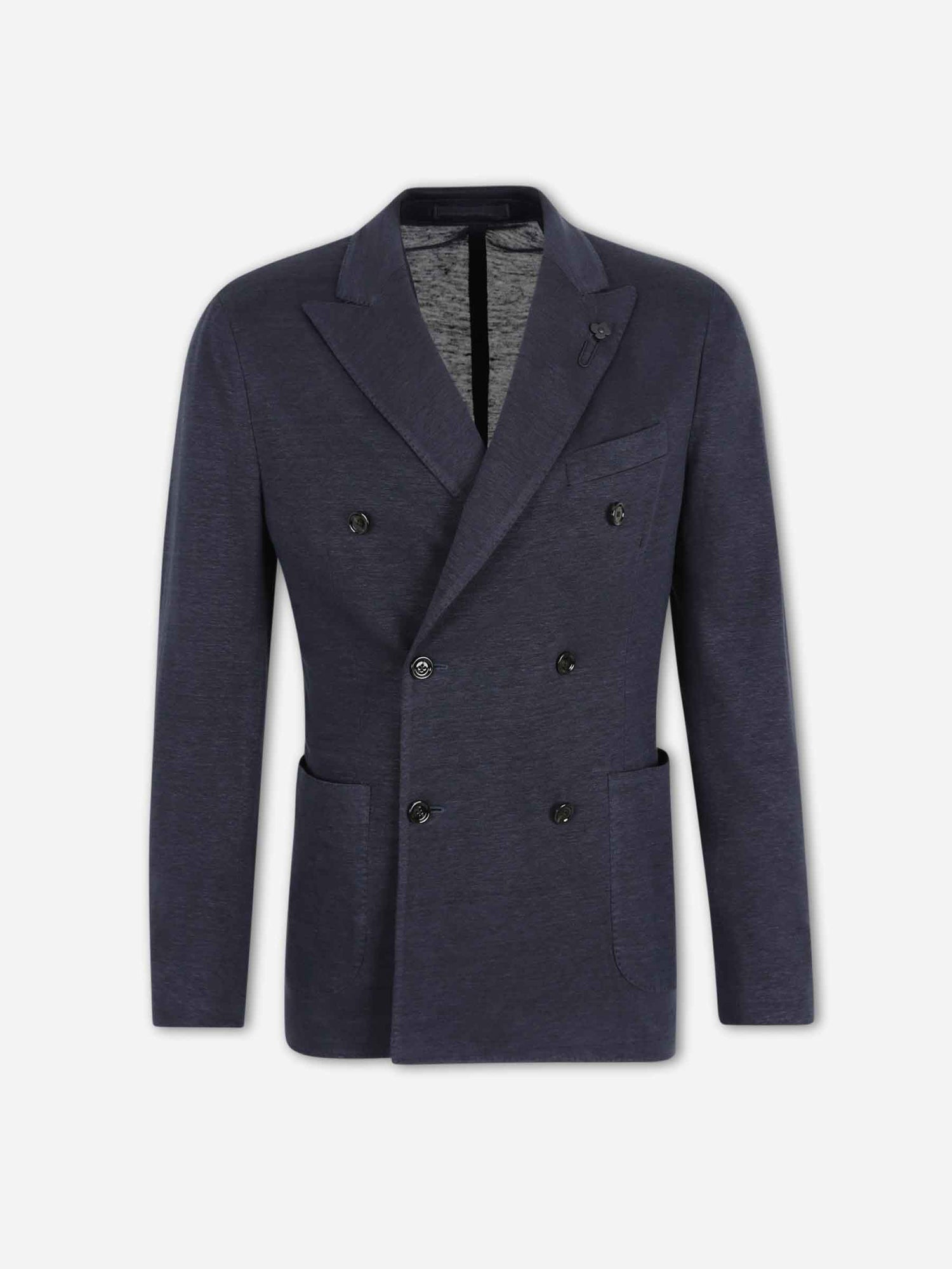 Lardini Hombre Barcelona Americana Cruzada Algodón color Azul Marino sku 302-003702 01 - Foto 1