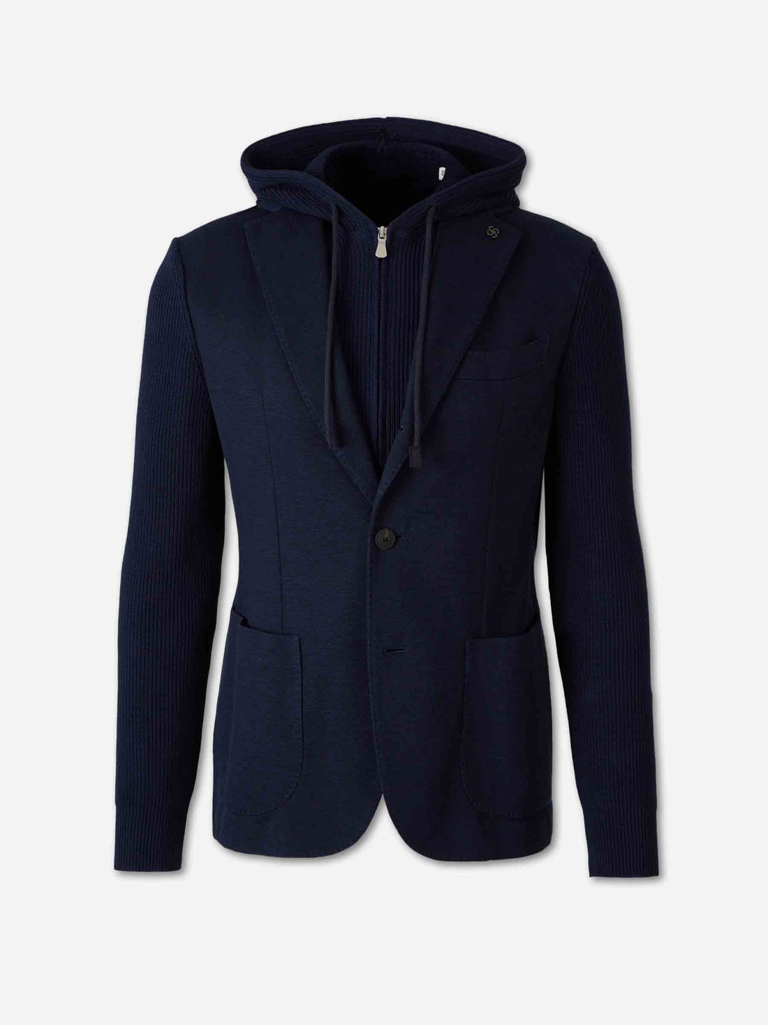 Gran Sasso Hombre Barcelona Americana Punto Capucha color Azul Noche sku 302-003709 01 - Foto 1