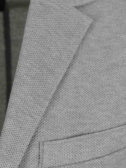 Harris Wharf Hombre Barcelona Americana Recta Algodón color Gris sku 302-003711 02 - Foto 4