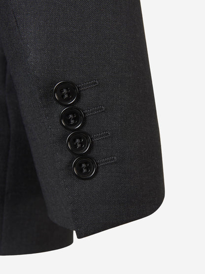 Outlet online Canali Hombre Traje Jaspeado Lana color Gris Antracita sku 311-000283 01 - Foto 5