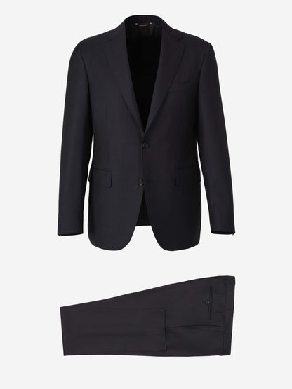 Outlet online Canali Hombre Traje Liso Lana color Azul Noche sku 311-000358 01 - Foto 1