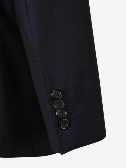 Outlet online Canali Hombre Traje Liso Lana color Azul Noche sku 311-000358 01 - Foto 5