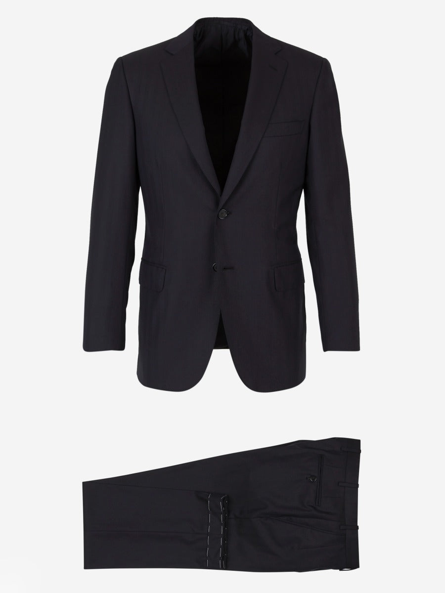 Outlet online Brioni Hombre Traje de lana Herringbone color Negro sku 312-002461 01 - Foto 4