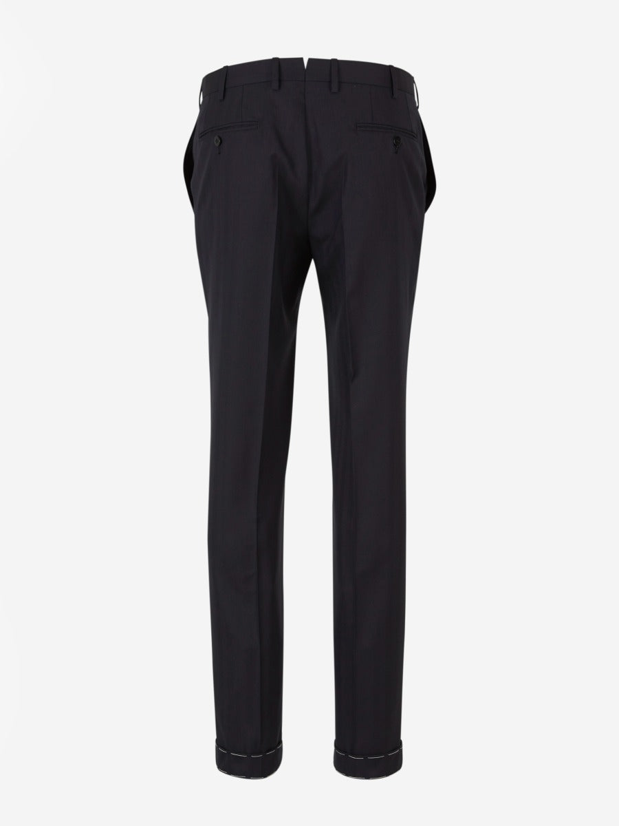 Outlet online Brioni Hombre Traje de lana Herringbone color Negro sku 312-002461 01 - Foto 7