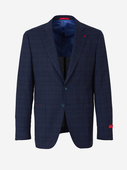 Outlet online Isaia Hombre Traje Cuadros Gregory color Azul Marino sku 312-002510 01 - Foto 2