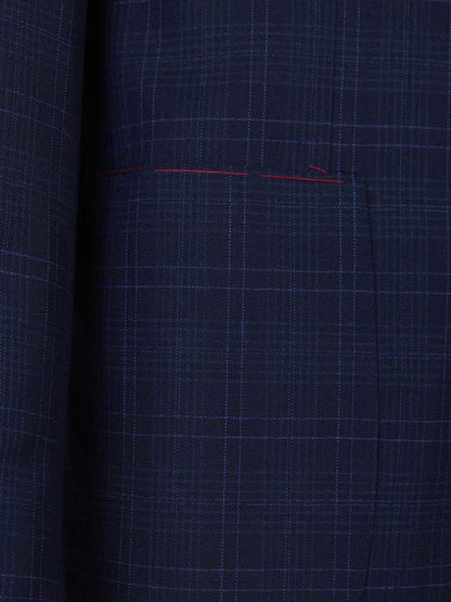 Outlet online Isaia Hombre Traje Cuadros Gregory color Azul Marino sku 312-002510 01 - Foto 5