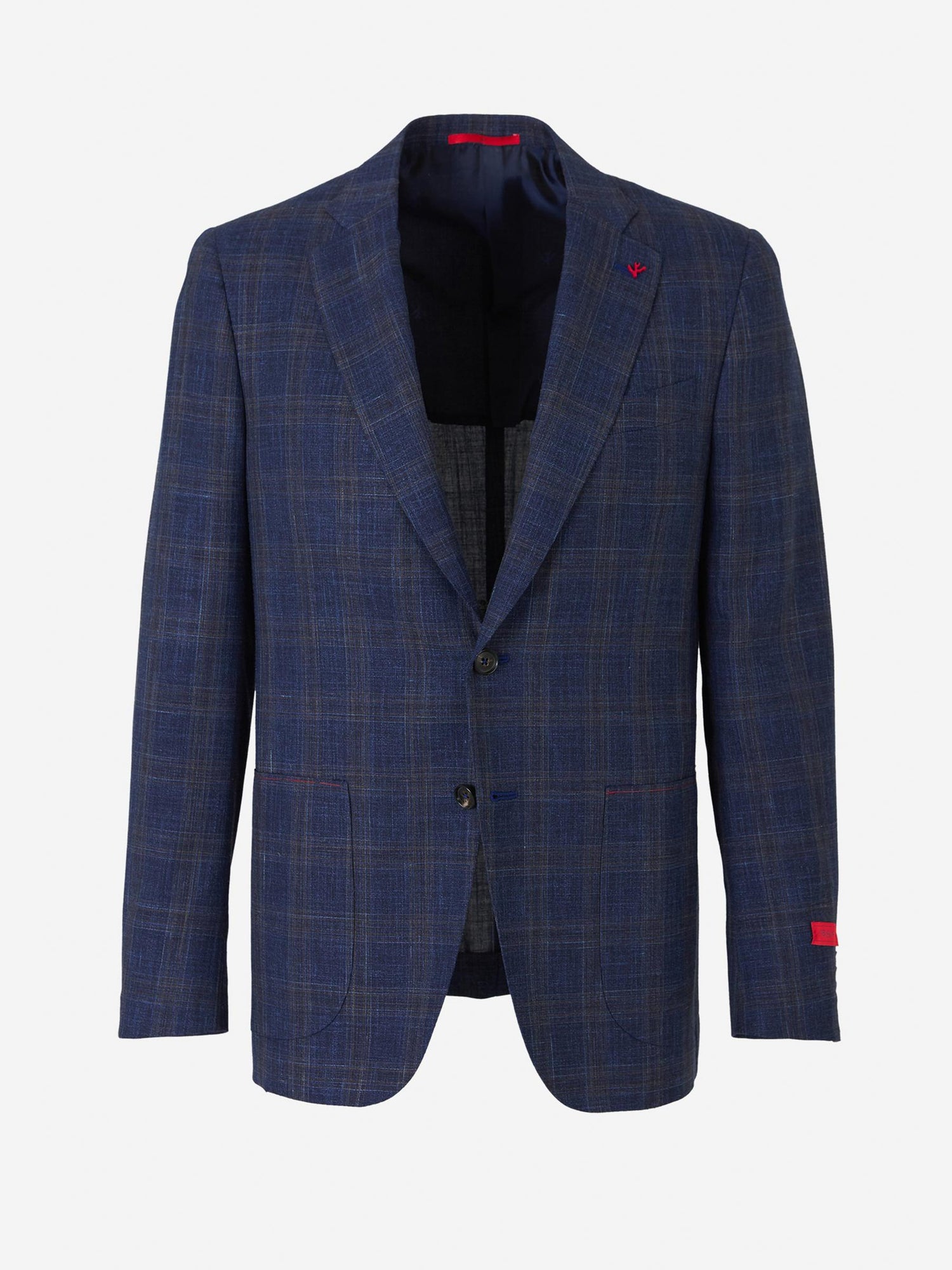 Outlet online Isaia Hombre Traje Cuadros Gregory color Azul Marino sku 312-002511 01 - Foto 2