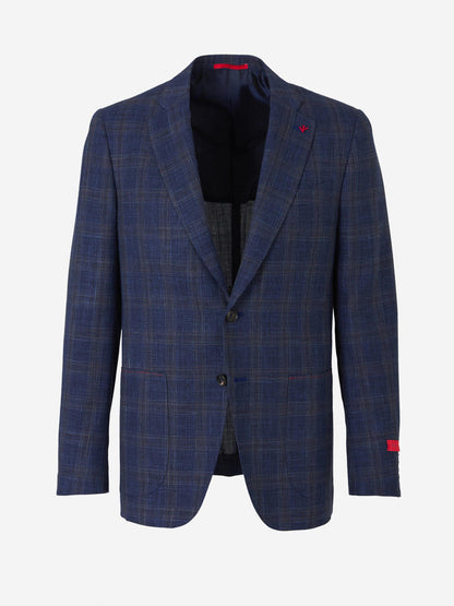 Outlet online Isaia Hombre Traje Cuadros Gregory color Azul Marino sku 312-002511 01 - Foto 2