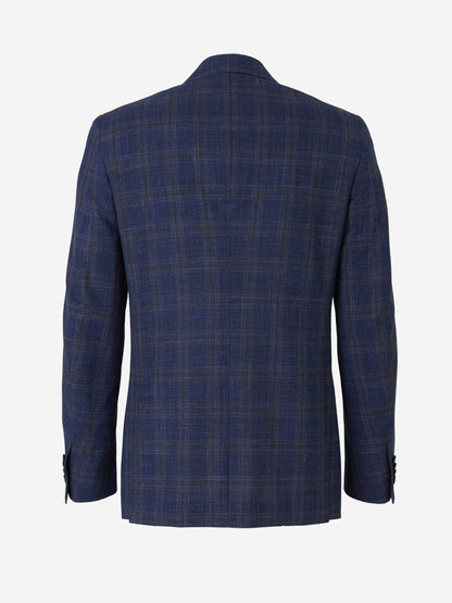 Outlet online Isaia Hombre Traje Cuadros Gregory color Azul Marino sku 312-002511 01 - Foto 3