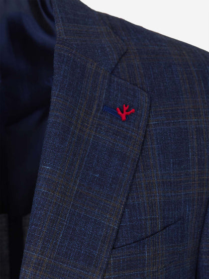 Outlet online Isaia Hombre Traje Cuadros Gregory color Azul Marino sku 312-002511 01 - Foto 4