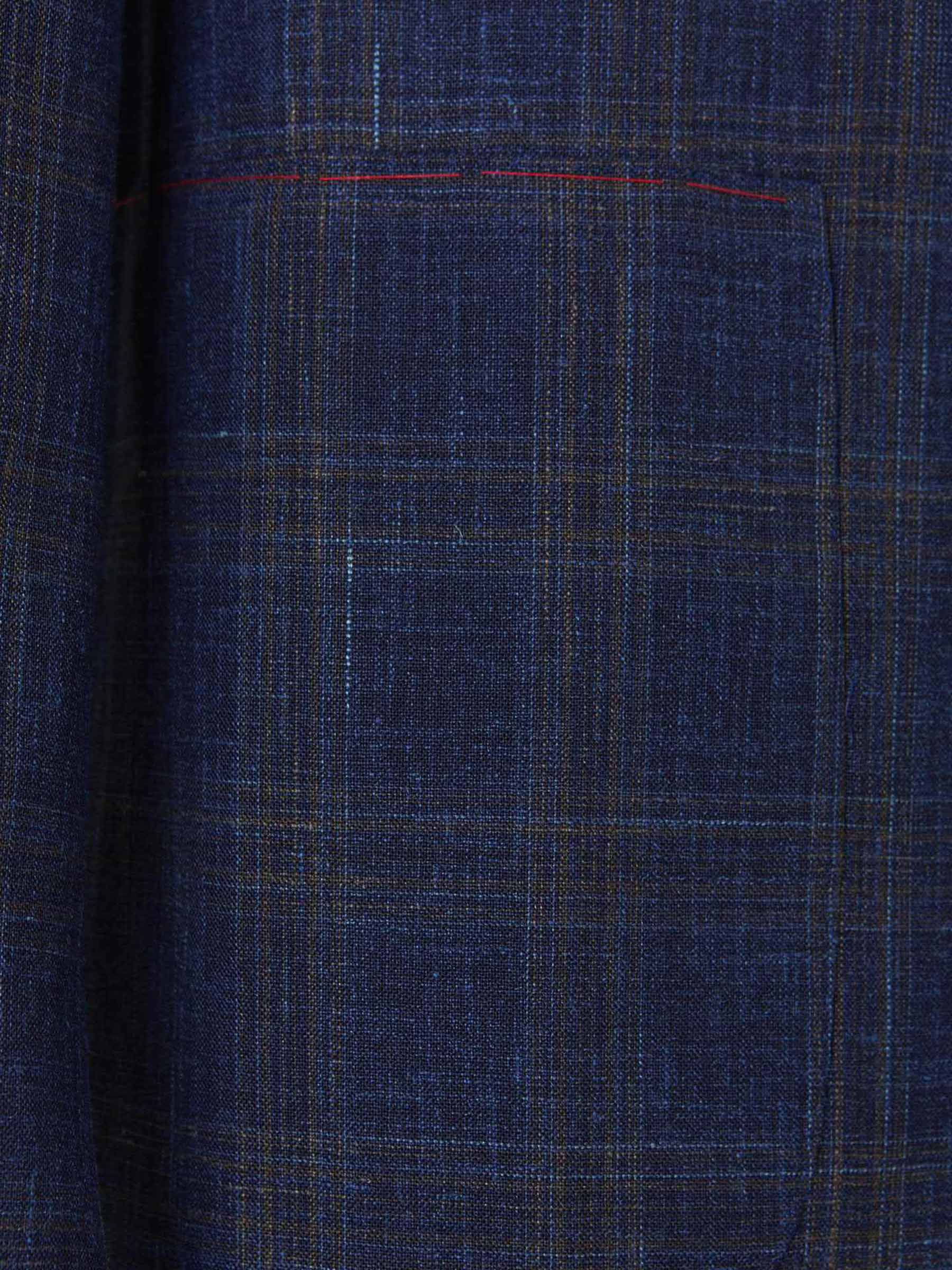 Outlet online Isaia Hombre Traje Cuadros Gregory color Azul Marino sku 312-002511 01 - Foto 5