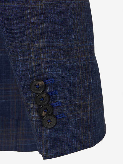 Outlet online Isaia Hombre Traje Cuadros Gregory color Azul Marino sku 312-002511 01 - Foto 6