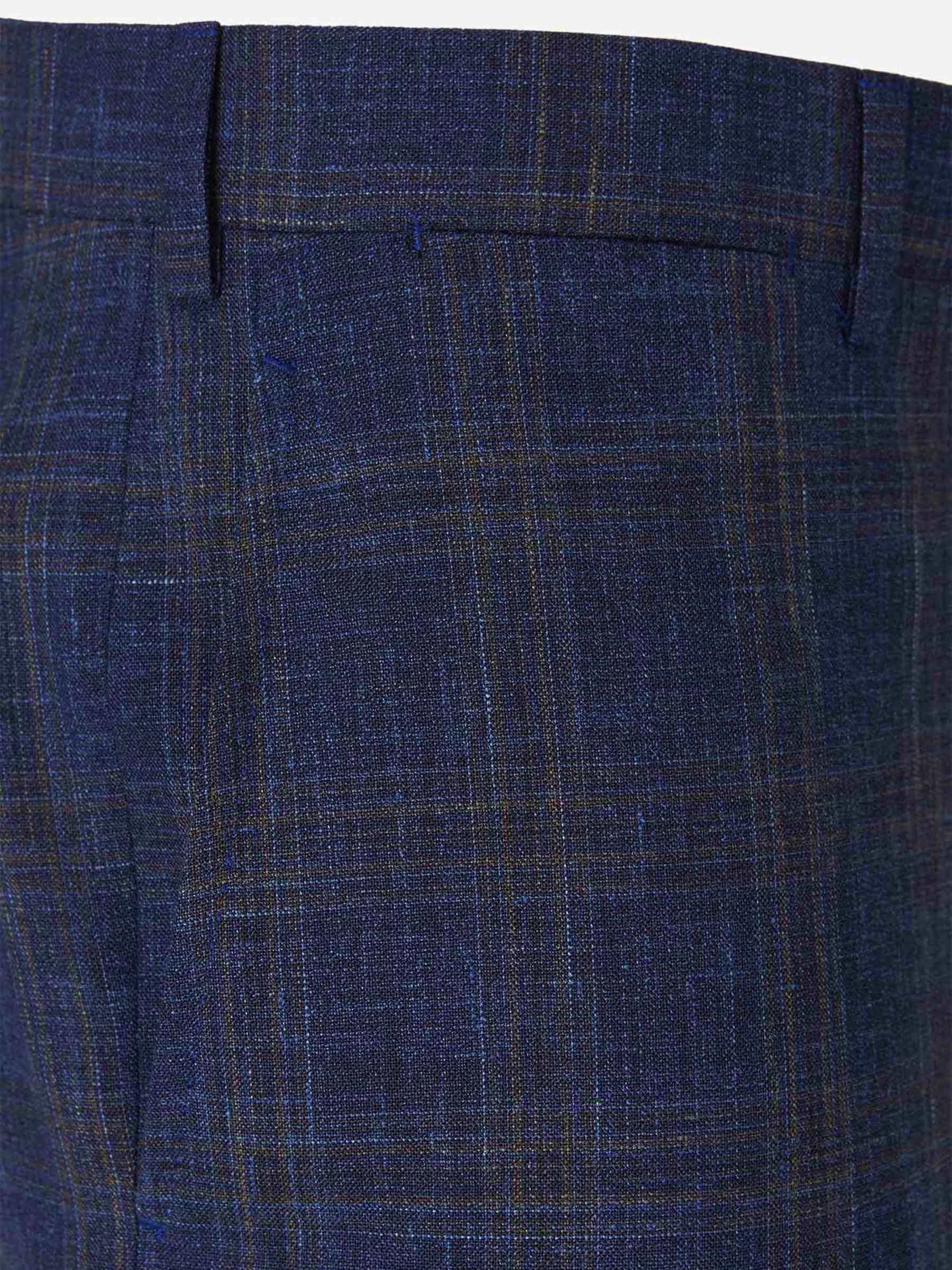 Outlet online Isaia Hombre Traje Cuadros Gregory color Azul Marino sku 312-002511 01 - Foto 9