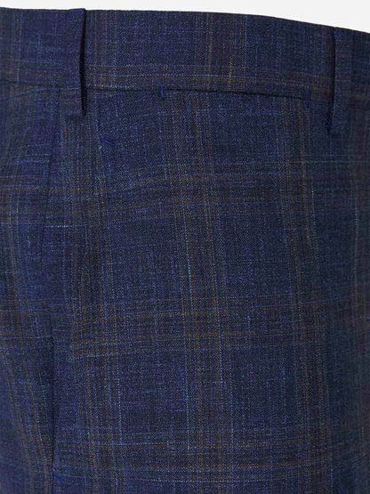 Outlet online Isaia Hombre Traje Cuadros Gregory color Azul Marino sku 312-002511 01 - Foto 9