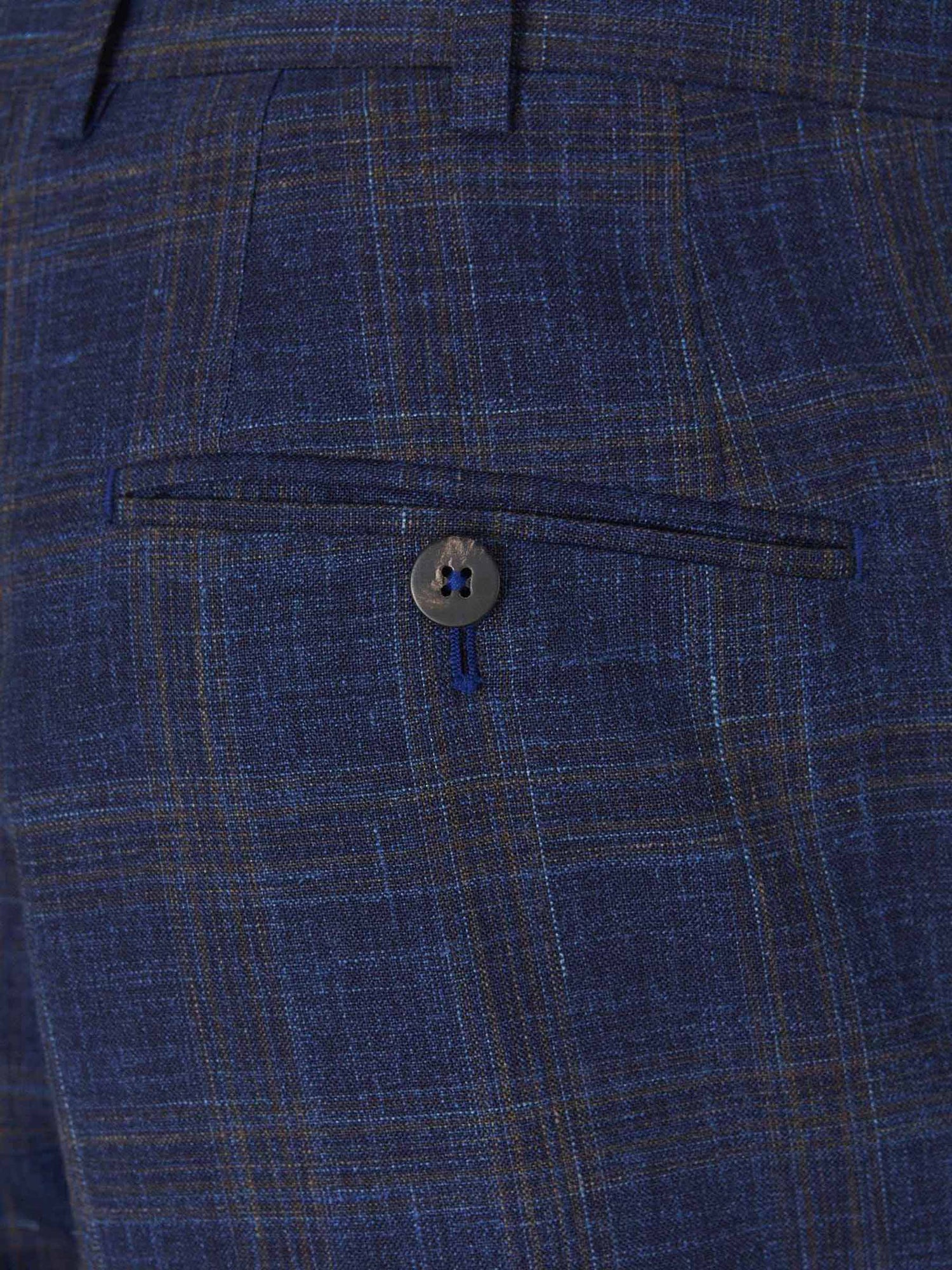 Outlet online Isaia Hombre Traje Cuadros Gregory color Azul Marino sku 312-002511 01 - Foto 10