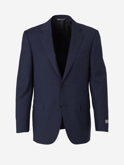 Outlet online Canali Hombre Traje Lana Cuadros color Azul Marino sku 312-002522 01 - Foto 2