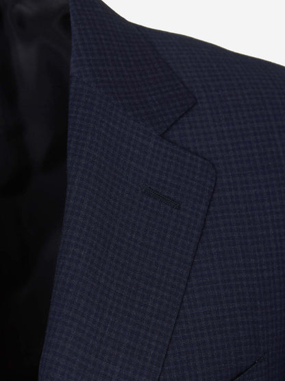 Outlet online Canali Hombre Traje Lana Cuadros color Azul Marino sku 312-002522 01 - Foto 4