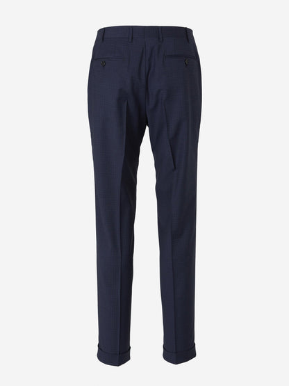 Outlet online Canali Hombre Traje Lana Cuadros color Azul Marino sku 312-002522 01 - Foto 8