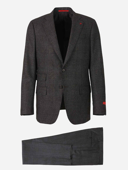 Outlet online Isaia Hombre Traje Motivo Cuadros color Gris Oscuro sku 312-002681 01 - Foto 1