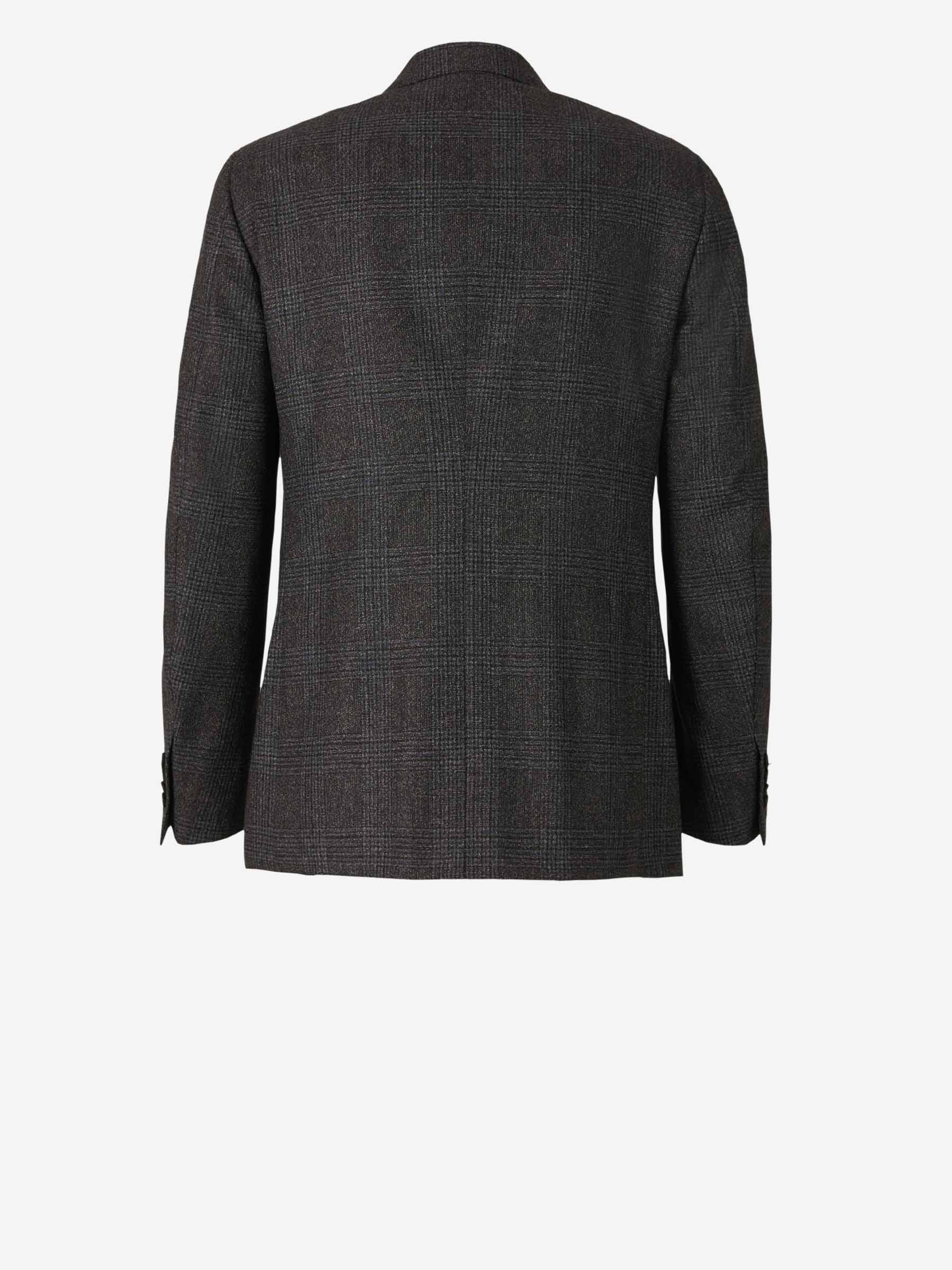 Outlet online Isaia Hombre Traje Motivo Cuadros color Gris Oscuro sku 312-002681 01 - Foto 3
