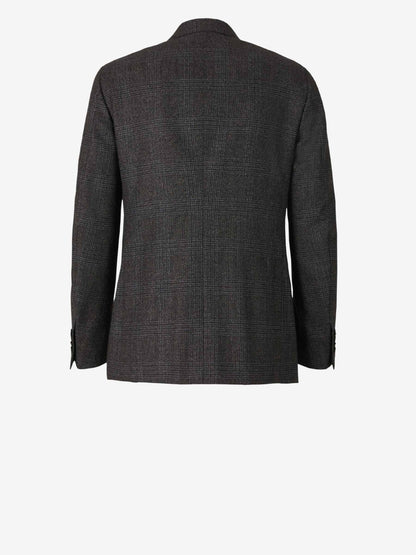 Outlet online Isaia Hombre Traje Motivo Cuadros color Gris Oscuro sku 312-002681 01 - Foto 3