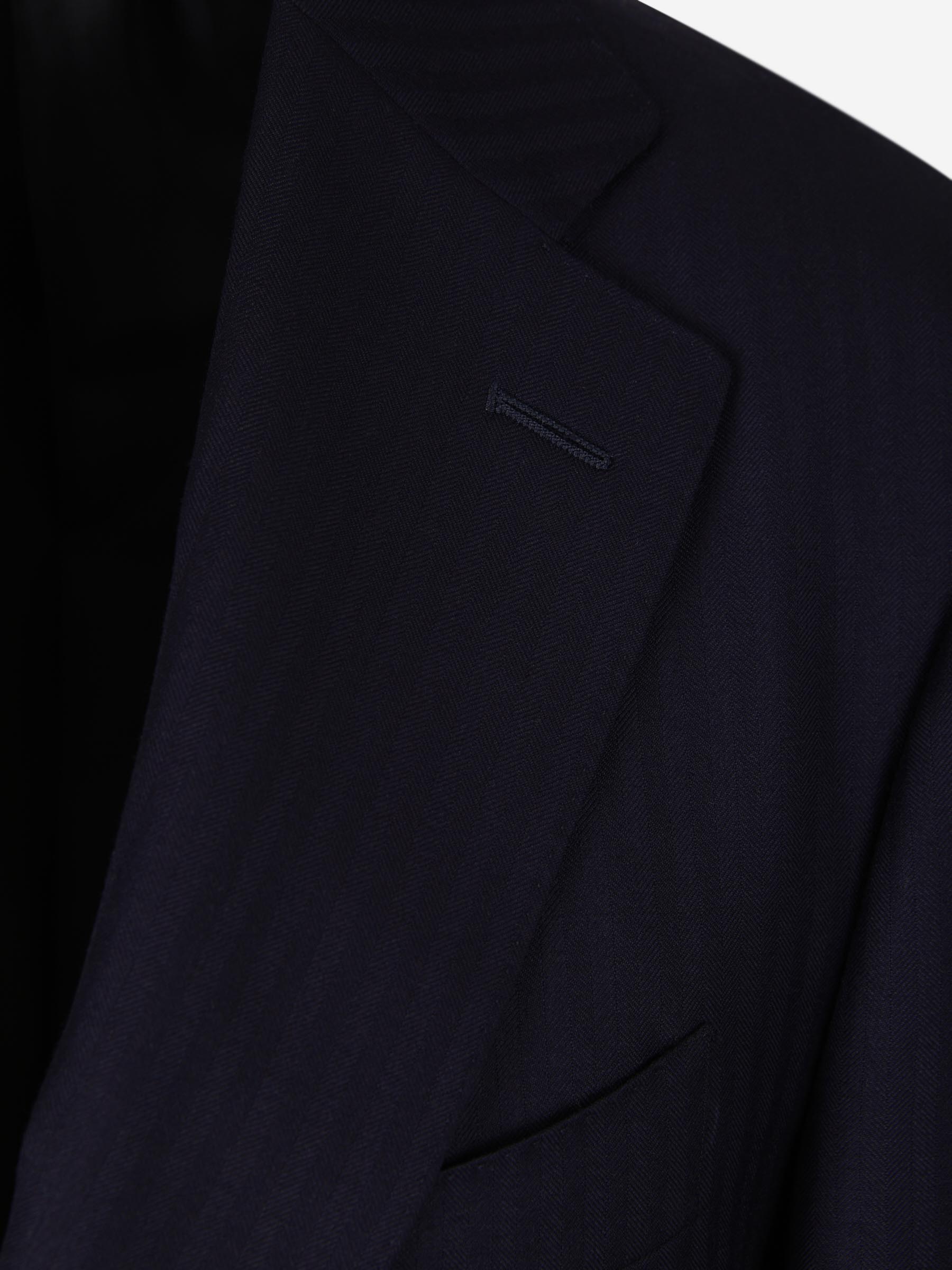Outlet online Canali Hombre Traje Motivo Rayas Lana color Azul Noche sku 312-002710 01 - Foto 3