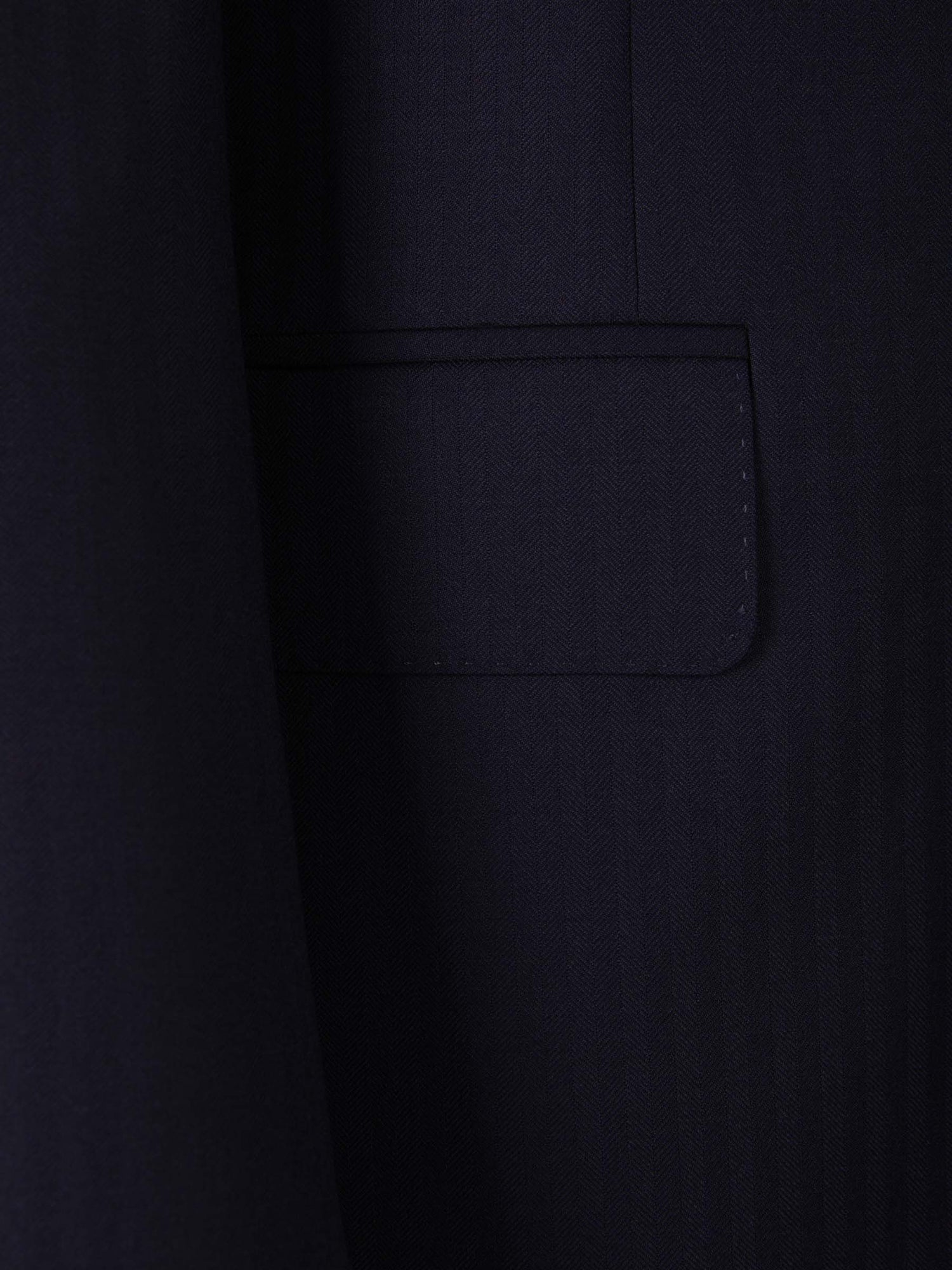 Outlet online Canali Hombre Traje Motivo Rayas Lana color Azul Noche sku 312-002710 01 - Foto 4