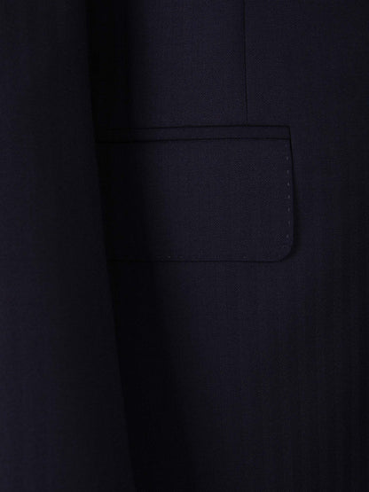 Outlet online Canali Hombre Traje Motivo Rayas Lana color Azul Noche sku 312-002710 01 - Foto 4