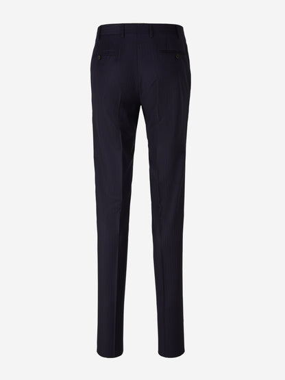 Outlet online Canali Hombre Traje Motivo Rayas Lana color Azul Noche sku 312-002710 01 - Foto 7