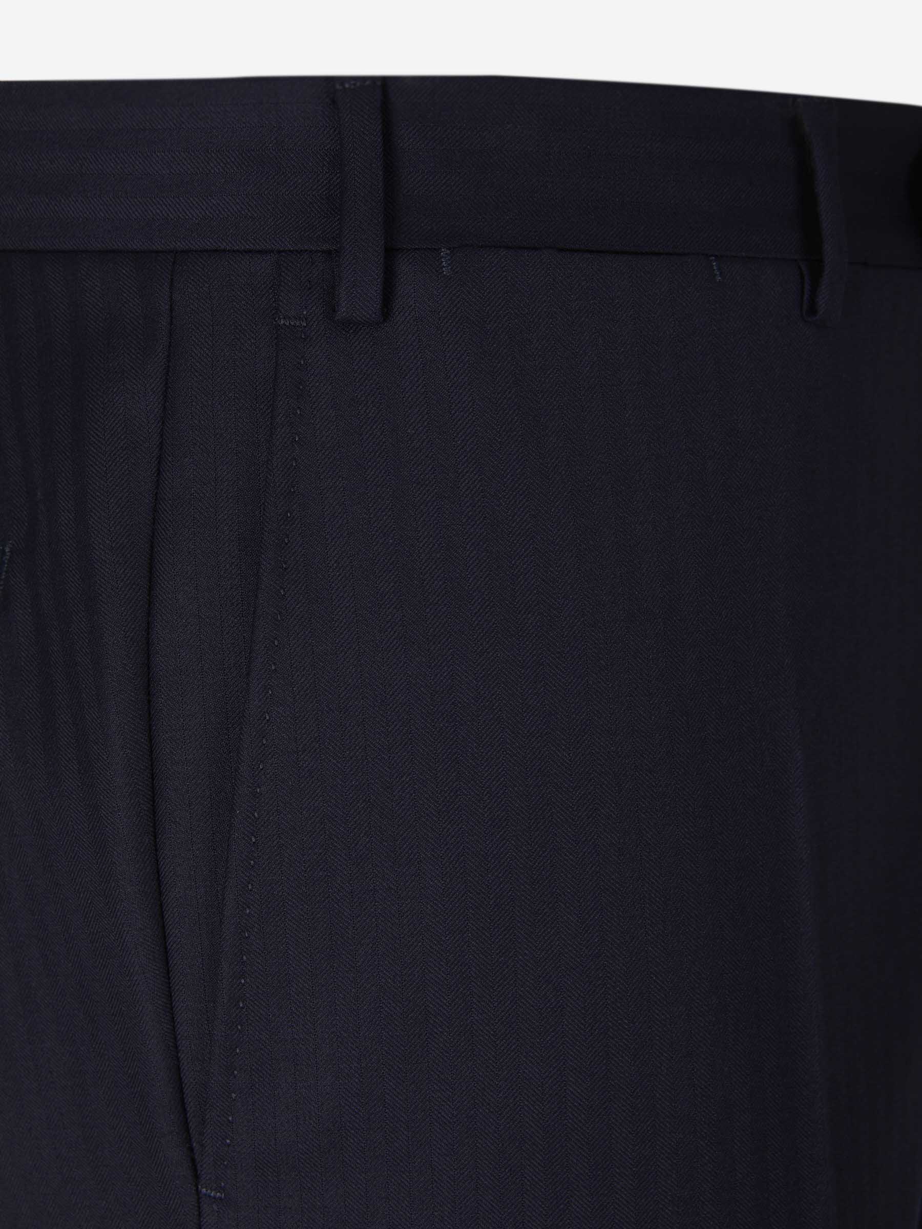 Outlet online Canali Hombre Traje Motivo Rayas Lana color Azul Noche sku 312-002710 01 - Foto 8